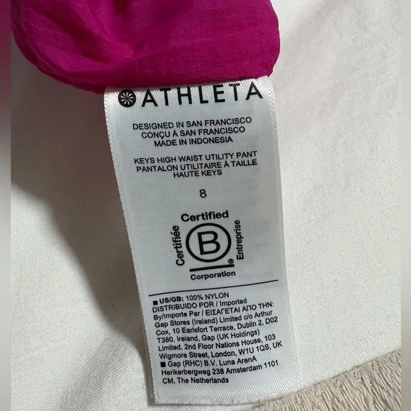 Athleta x Alicia Keys High-Waist Parachute Cargo Pants Size 8 Oversized Baggy